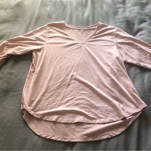 Pink V-neck Sweatshirt